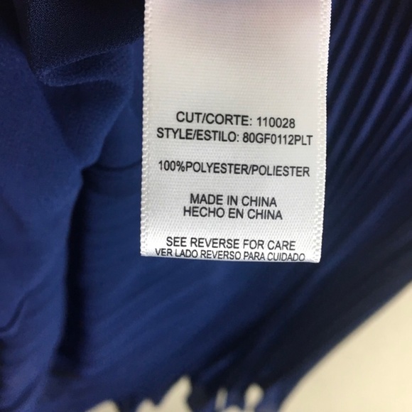 Big Strike USA Blue Pleated Dress, Size Small,
NEW WITH TAG, 36” Length - Picture 6 of 8